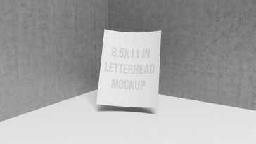 US paper letterhead mockup free download
