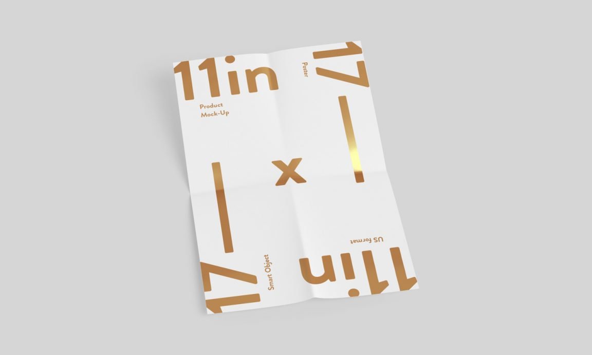 Free US Poster MockUp 11 x 17 inch