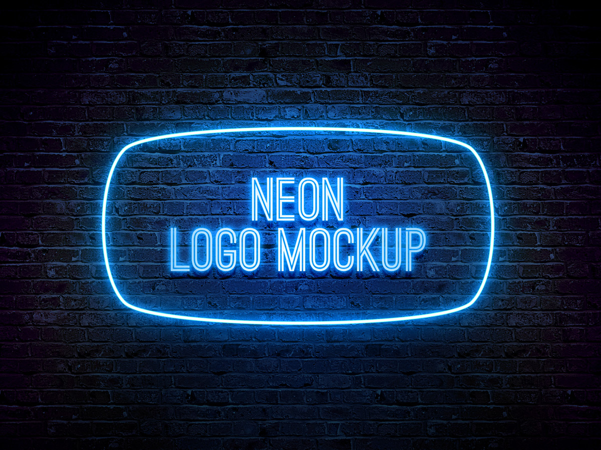 mockup neon logo Template MockUp Logo Neon PSD mockup neon logo Template MockUp Logo Neon PSD