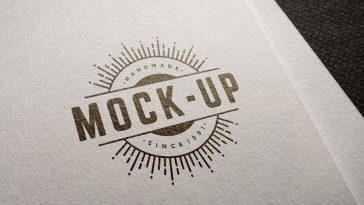 free paper logo mockup