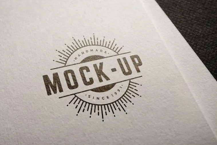 free paper logo mockup