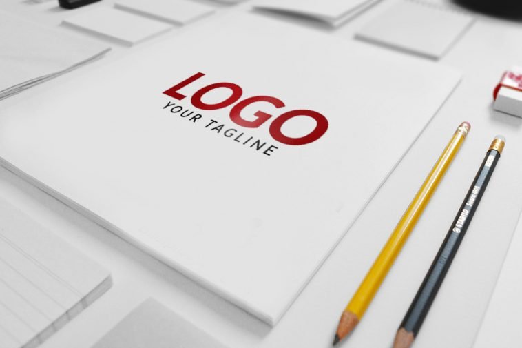 paper free logo mockup