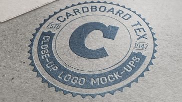 close up free logo mockup