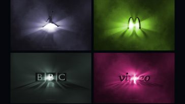 volumetric light logo mockup