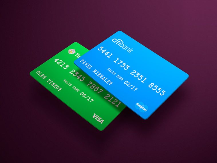 free credit card mockup template