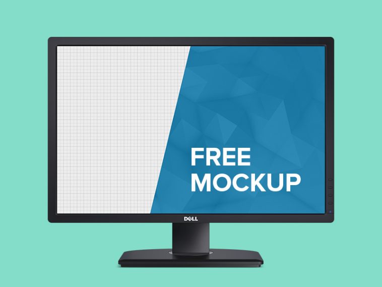 free dell monitor mockup