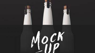 free bottle mockup psd template