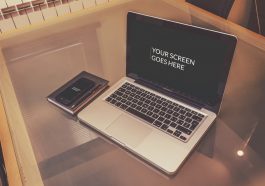 free iphone 5s and macbook pro mockup psd template