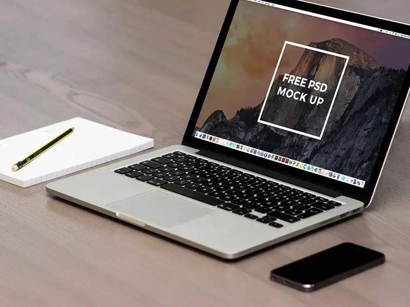 free macbook pro mockup psd