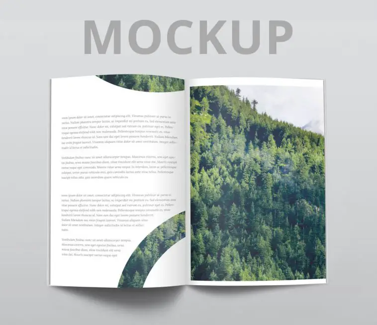 free magazine mockup psd