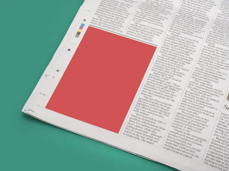 free newspaper advertisement mockup