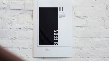 free poster on wall mockup