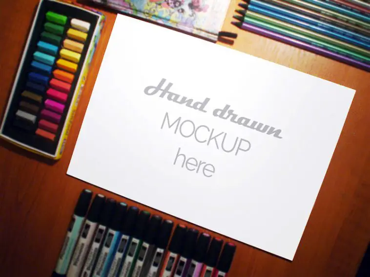 free sketch paper mockup