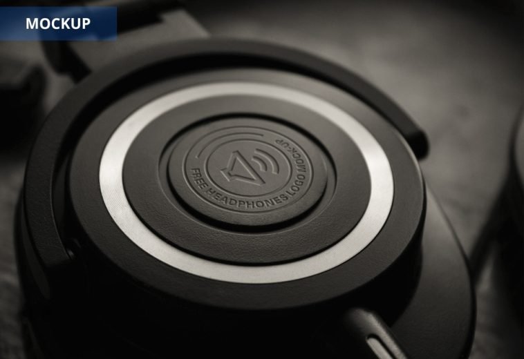 headphone logo mockup