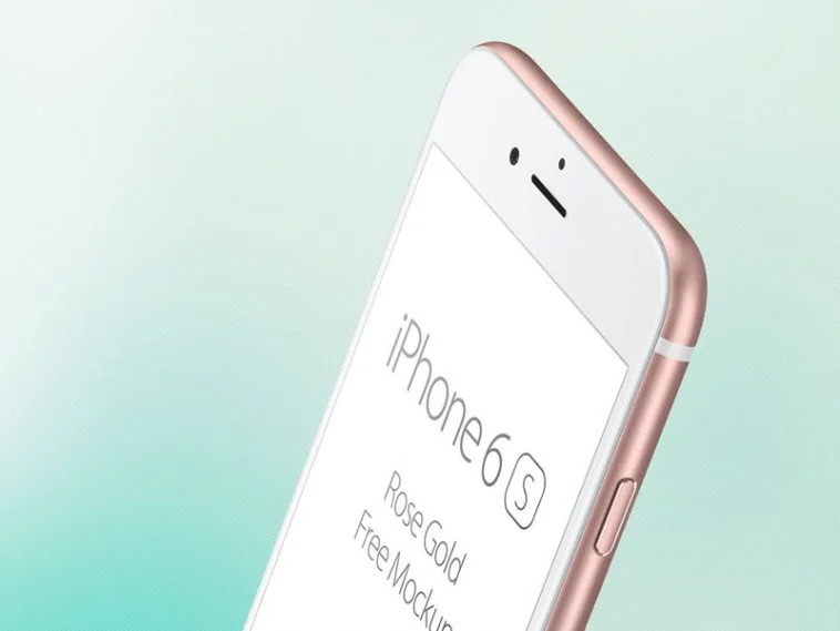 free iphone 6 rose gold mockup