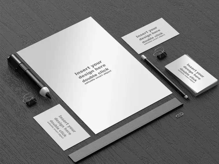 free minimal stationary mockup