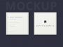 free square business card mockup