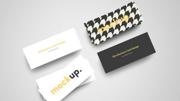 free slip business card mockup