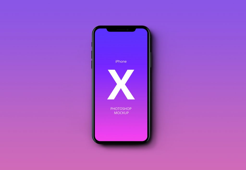 iPhone 10 Free PSD MockUp Template