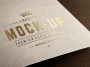 gold foil free paper logo mockup