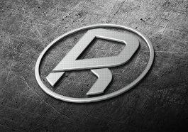 3d logo mockup steel