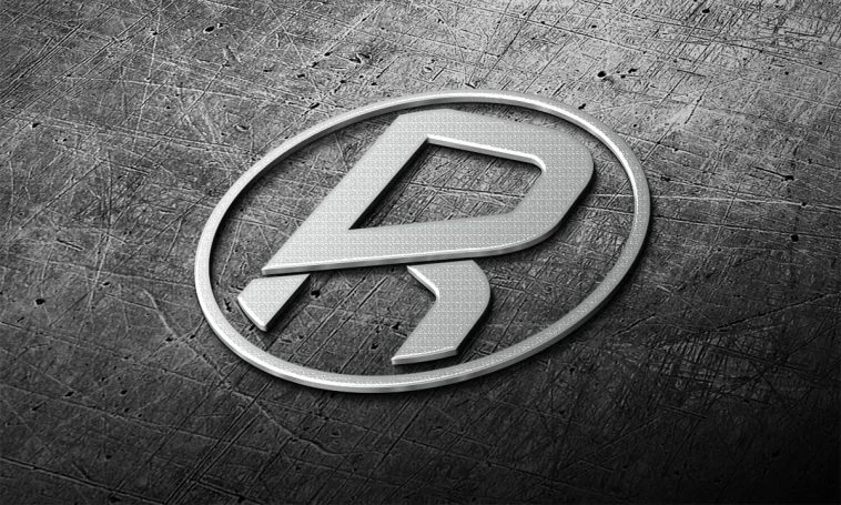 3d logo mockup steel