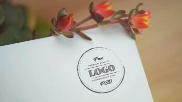 free paper logo mockup