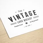 free paper logo mockup psd