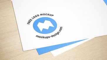 free paper logo mockup