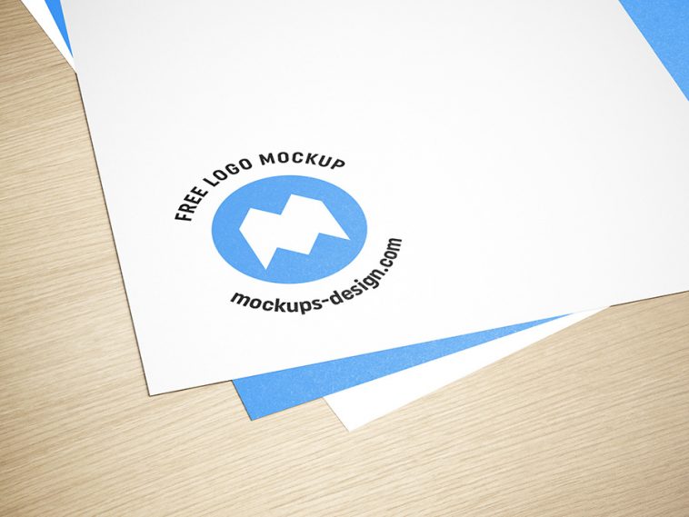 free paper logo mockup