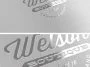 Metallic silver foil logo mockup