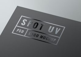 Spot uv logo mockup