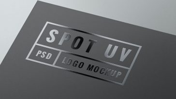 Spot uv logo mockup