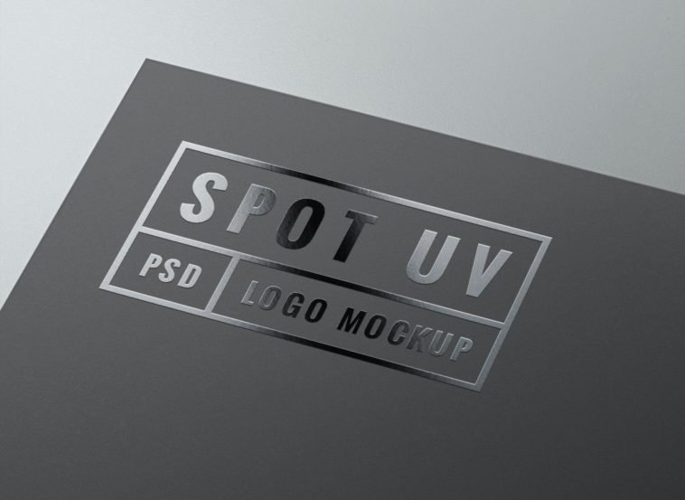 Spot uv logo mockup