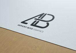 Textured Paper Logo MockUp
