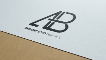 Textured Paper Logo MockUp