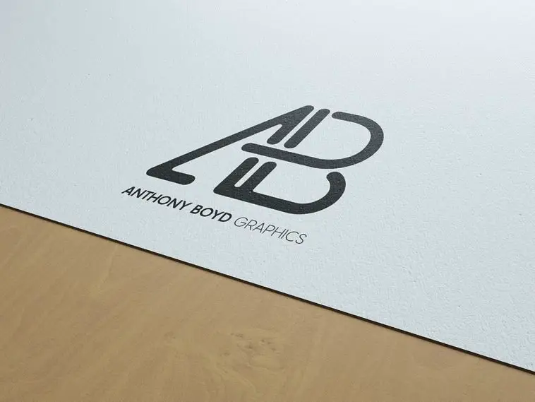 Textured Paper Logo MockUp