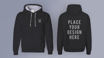 black hoodie mockup