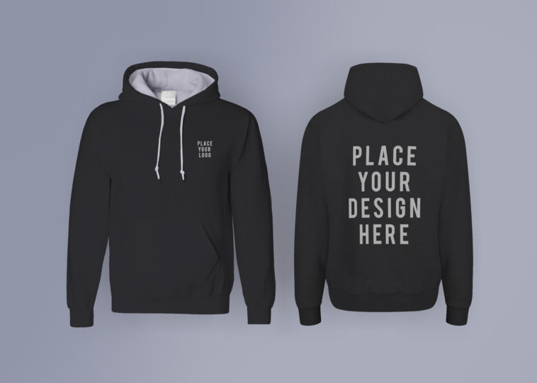 black hoodie mockup