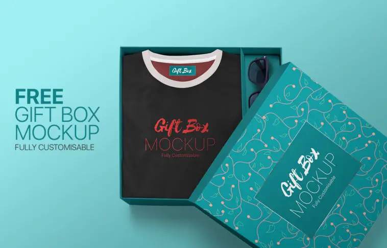 gift box mockup