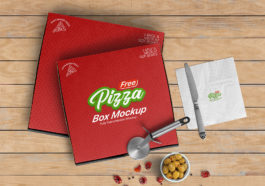free pizza box mockup