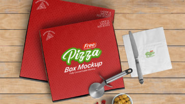 free pizza box mockup