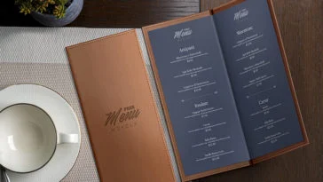 restaurant menu mockup