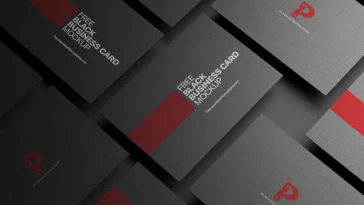 black business card mockup