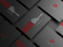 black business card mockup