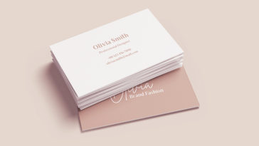 stacked business card mockup