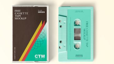 free cassette case mockup