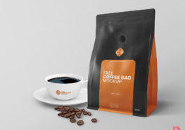 free coffee bag mockup