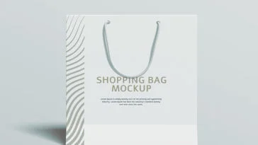 free paper bag mockup