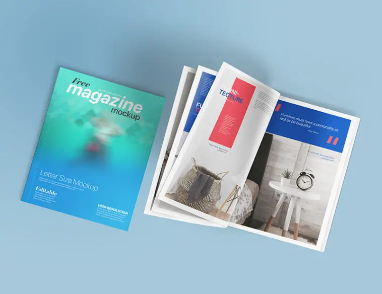 free magazine mockup